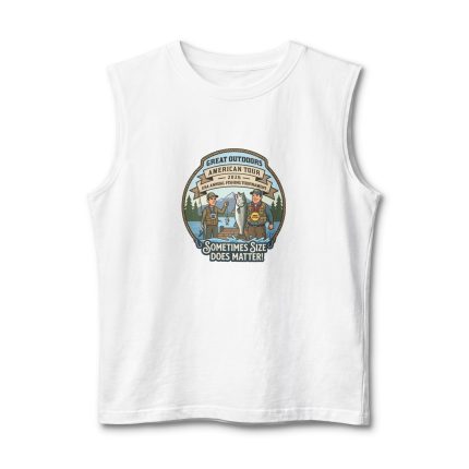 Outdoor Fishing Muscle Tank — “Sometimes Size Does Matter” Graphic