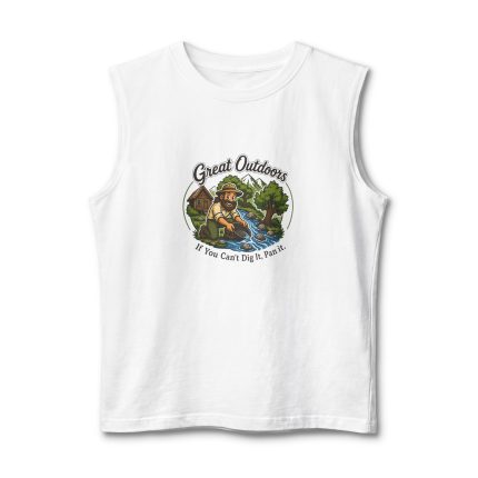 Great Outdoors Muscle Tank — "If You Can't Dig It, Piss It" Retro Fishing Tee