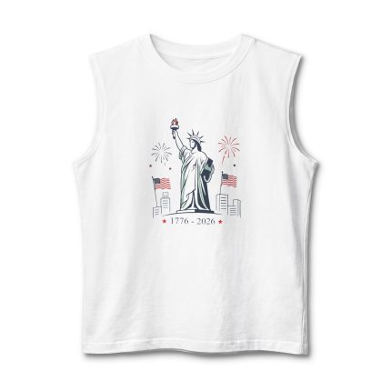 Liberty Statue Muscle Tank – 1776–2024 Patriotic Fourth of July Shirt